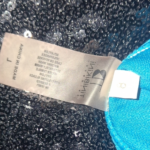 TiniBikini Turquoise Cutout One Piece Swimsuit - Picture 2 of 6